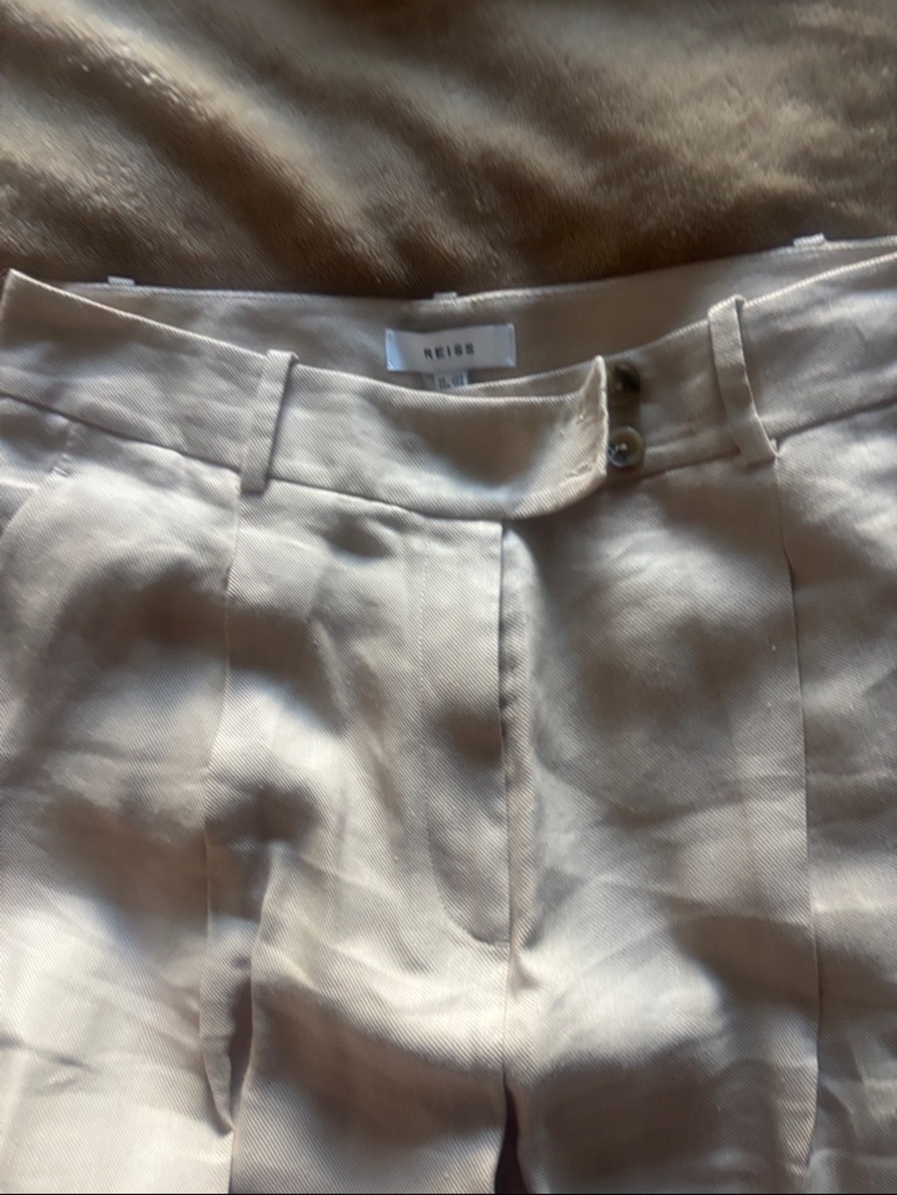Reiss Women's Light Beige straight pants